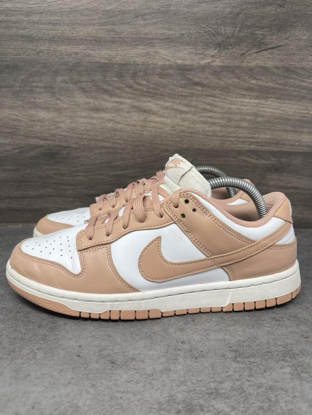 Nike Dunk Low Rose Whisper Sneakers Womens Size 9 Pink White DD1503-118